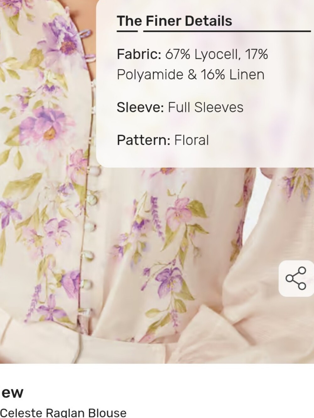 Evernew Floral Blouse Button Up Small 4. PTP 19" - Picture 5 of 10
